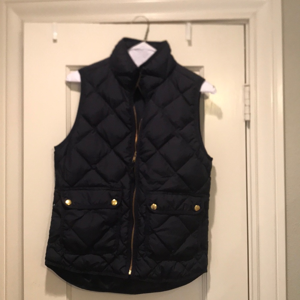 Jcrew navy puffer vest